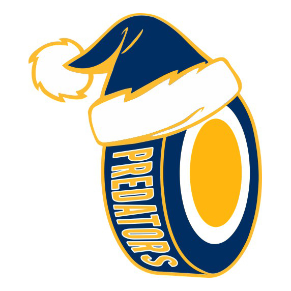 Nashville Predators Hockey ball Christmas hat logo iron on paper